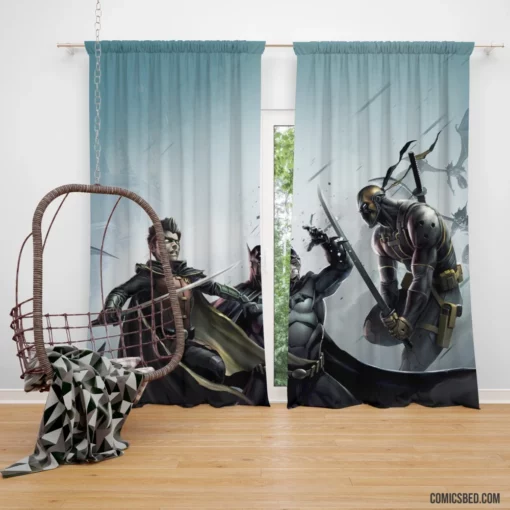 Batman vs. Deathstroke Clash of Titans Comic Curtain