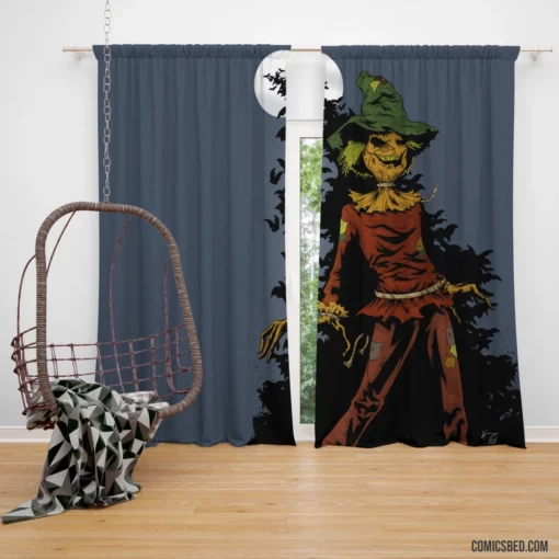 Batman vs. Scarecrow Fear Clash Comic Curtain