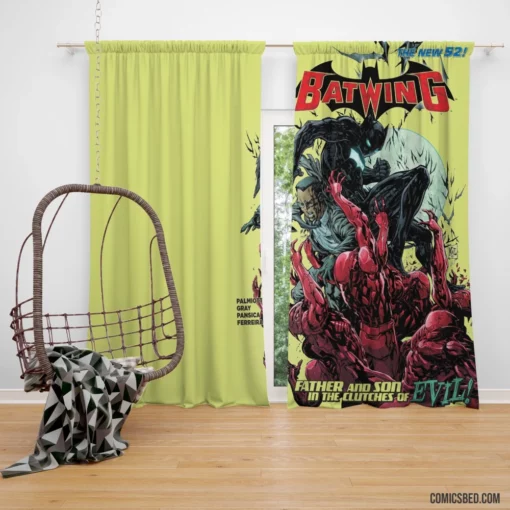 Batwing Gotham High-Flying Hero Comic Curtain