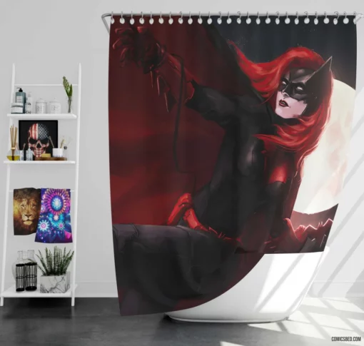 Batwoman DC Vigilante Heroine Comic Shower Curtain