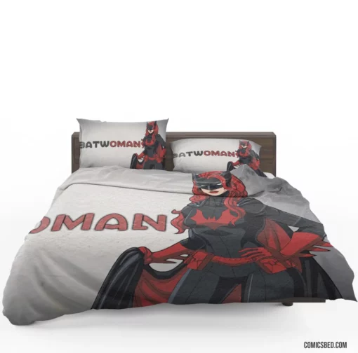 Batwoman Gotham Crimson Guardian Comic Bedding Set