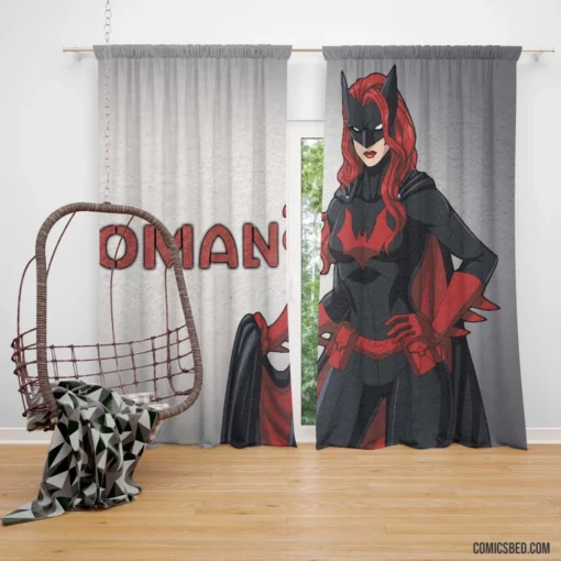 Batwoman Gotham Crimson Guardian Comic Curtain