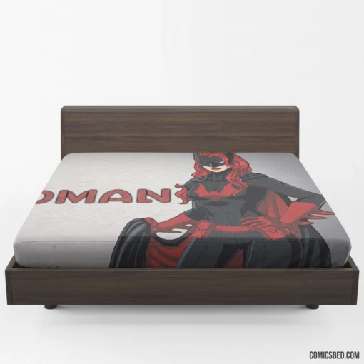 Batwoman Gotham Crimson Guardian Comic Fitted Sheet