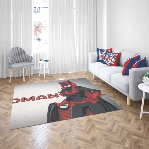 Batwoman Gotham Crimson Guardian Comic Rug 2