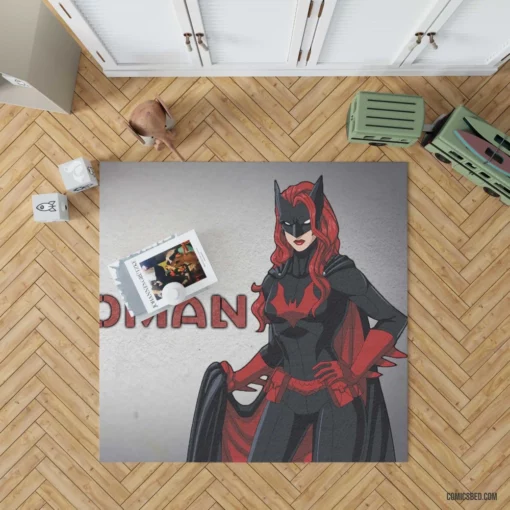 Batwoman Gotham Crimson Guardian Comic Rug