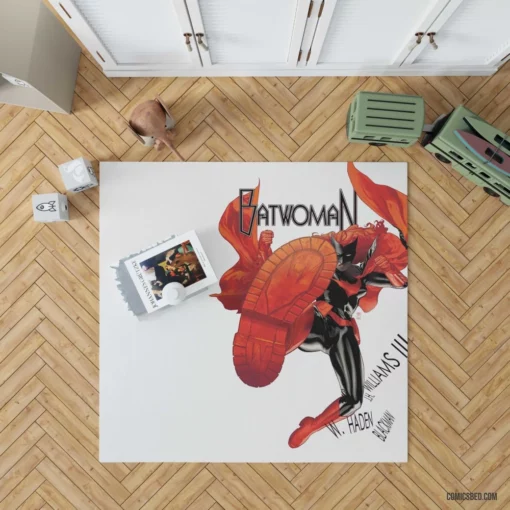 Batwoman Gotham Scarlet Guardian Comic Rug