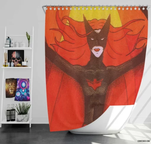 Batwoman Vigilante Heroine Comic Shower Curtain