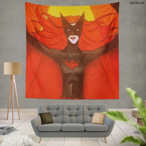 Batwoman Vigilante Heroine Comic Wall Tapestry