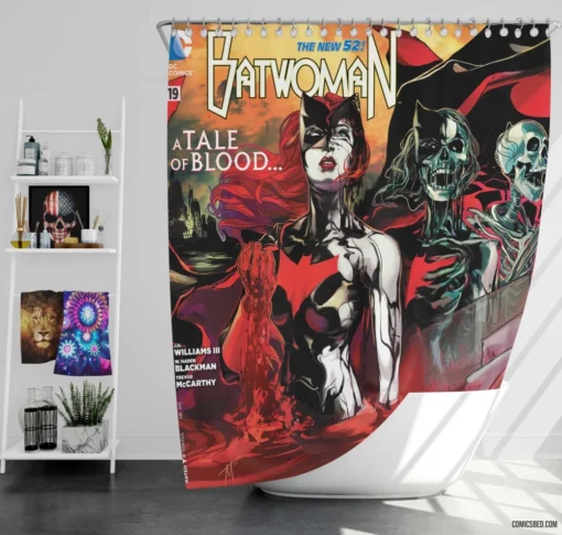 Batwoman Vigilante of Gotham Comic Shower Curtain