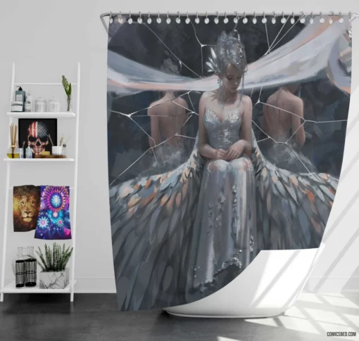 Beautiful Fairy GhostBlade Comic Shower Curtain