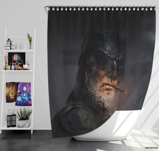 Beyond the Mask Batman Future Comic Shower Curtain