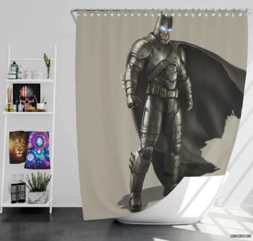 Beyond the Shadows Batman Unleashed Comic Shower Curtain