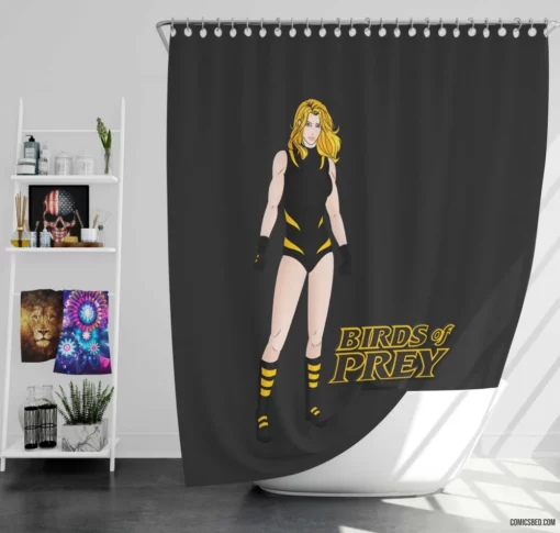 Birds Of Prey Black Canary DC Comic Shower Curtain