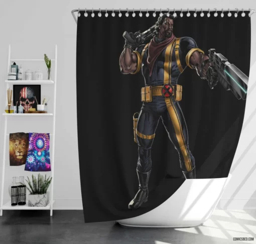 Bishop Time-Traveling Mutant Comic Shower Curtain