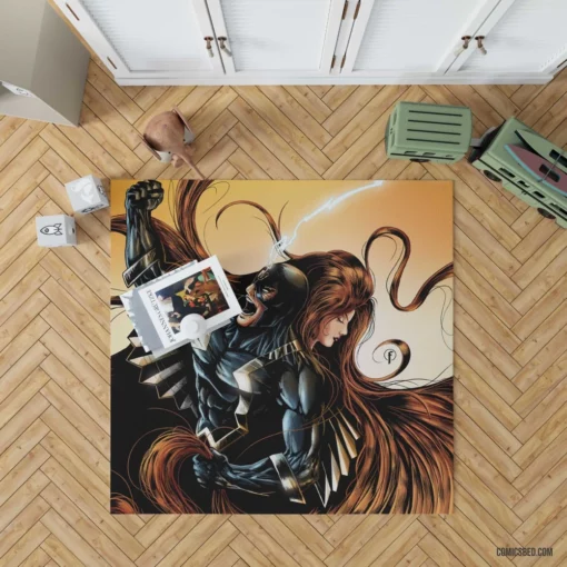 Black Bolt Inhuman King Comic Rug