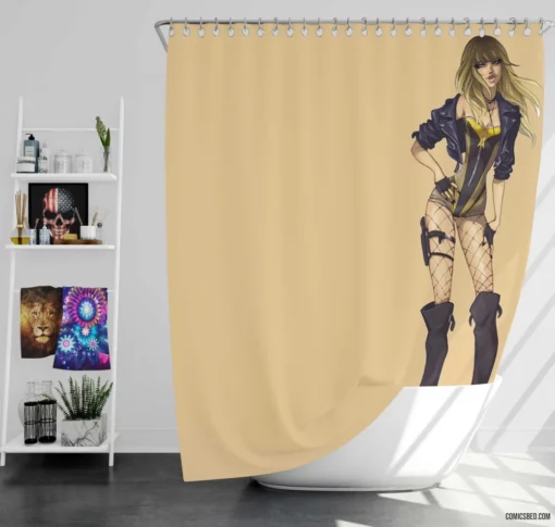 Black Canary DC Sonic Siren Comic Shower Curtain