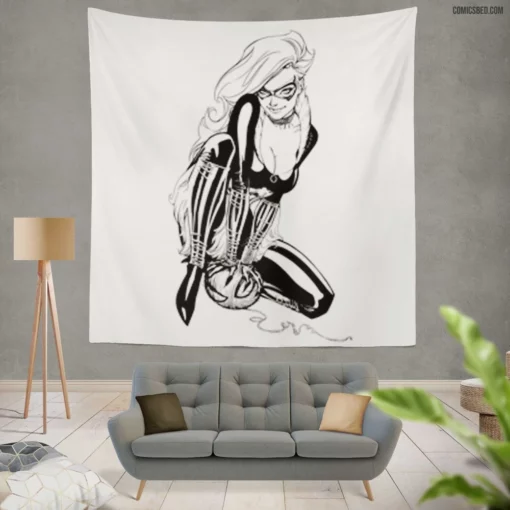 Black Cat Marvel Felonious Feline Comic Wall Tapestry