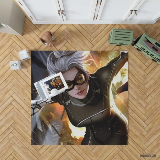 Black Cat Spider-Man Feline Felon Comic Rug