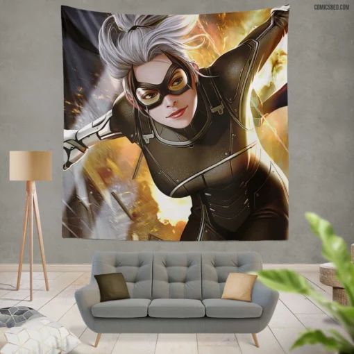 Black Cat Spider-Man Feline Felon Comic Wall Tapestry