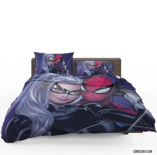 Black Cat Strikes Felonious Feline Comic Bedding Set