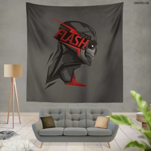 Black Flash Speedster of Death Comic Wall Tapestry