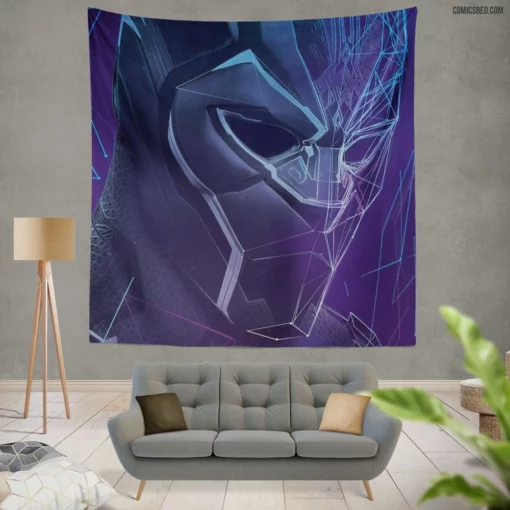 Black Panther Marvel Regal Ruler Comic Wall Tapestry