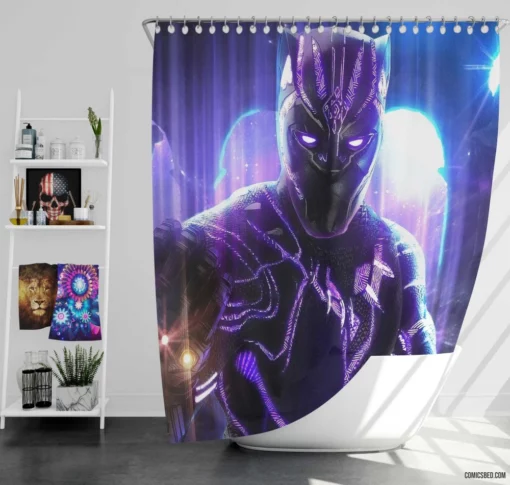 Black Panther Quest Marvel Chronicles Comic Shower Curtain