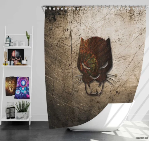 Black Panther Wakanda Noble Defender Comic Shower Curtain