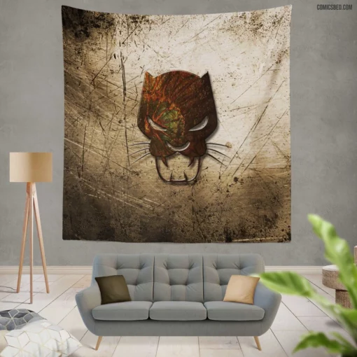 Black Panther Wakanda Noble Defender Comic Wall Tapestry