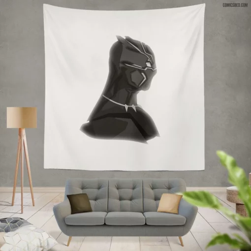 Black Panther Wakandan Protector Comic Wall Tapestry