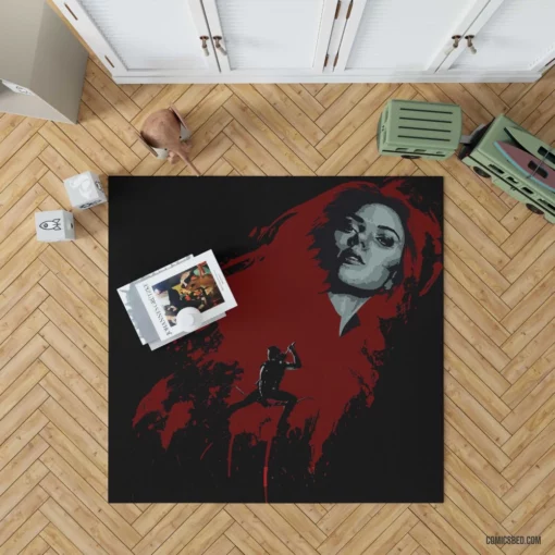 Black Widow Espionage Hero Comic Rug