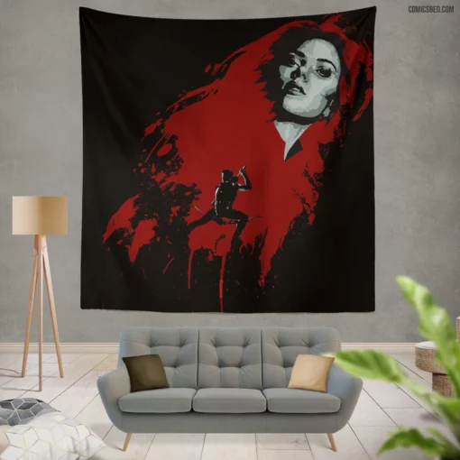 Black Widow Espionage Hero Comic Wall Tapestry