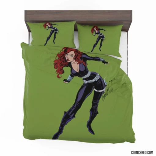 Black Widow Lethal Spy Comic Bedding Set 1