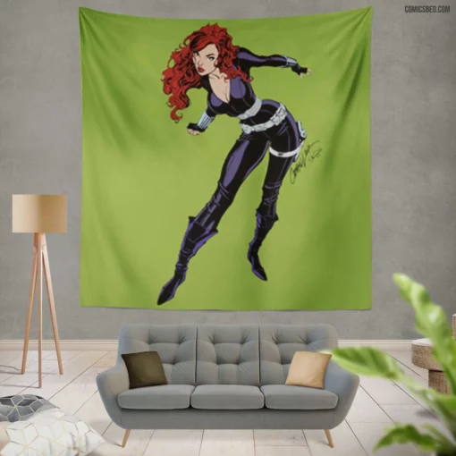 Black Widow Lethal Spy Comic Wall Tapestry