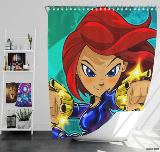 Black Widow Marvel Femme Fatale Comic Shower Curtain