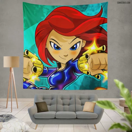 Black Widow Marvel Femme Fatale Comic Wall Tapestry