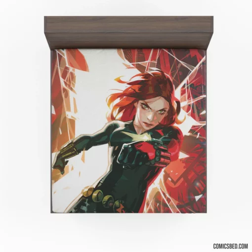 Black Widow Marvel S.H.I.E.L.D. Spy Comic Fitted Sheet 1