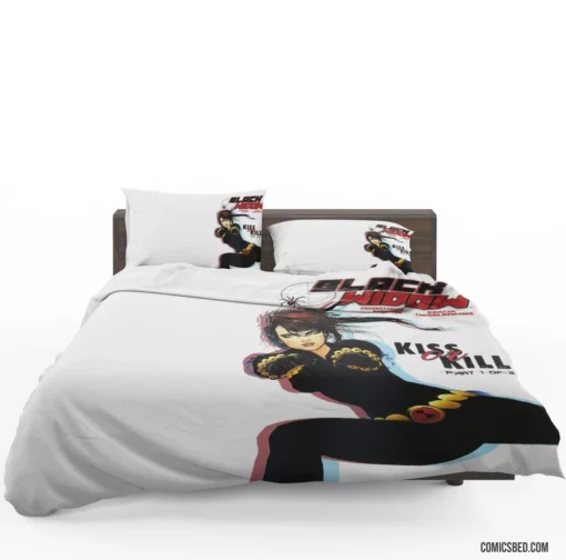 Black Widow Stealthy Espionage Missions Comic Bedding Set