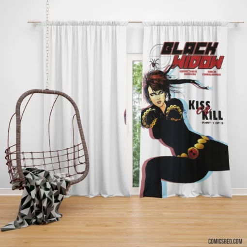 Black Widow Stealthy Espionage Missions Comic Curtain