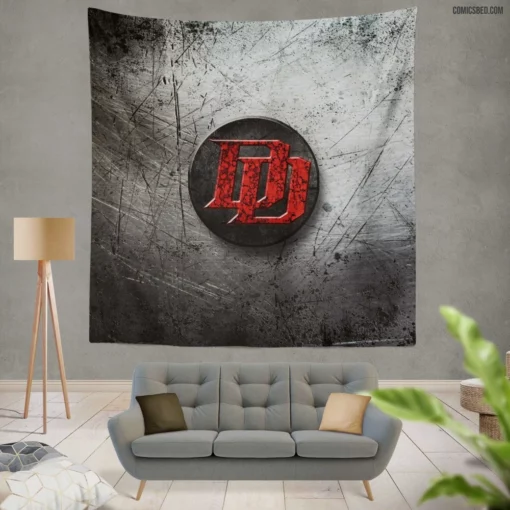 Blind Vigilante Marvel Daredevil Series Comic Wall Tapestry