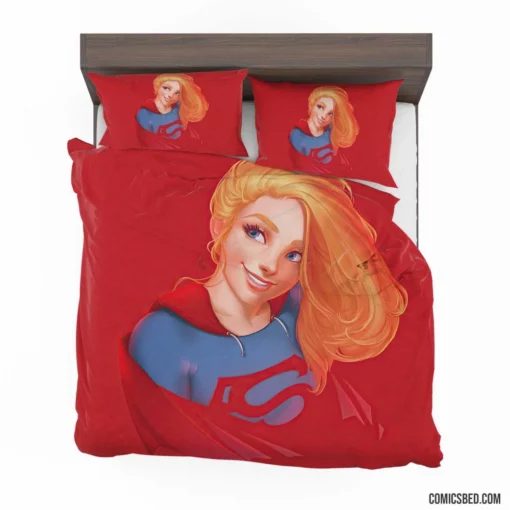 Blonde-Haired Heroine Supergirl DC Chronicles Comic Bedding Set 1