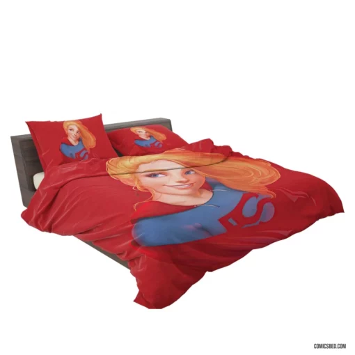 Blonde-Haired Heroine Supergirl DC Chronicles Comic Bedding Set 2