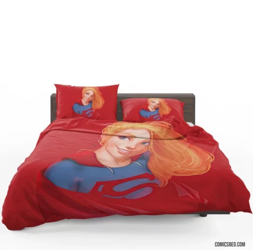 Blonde-Haired Heroine Supergirl DC Chronicles Comic Bedding Set