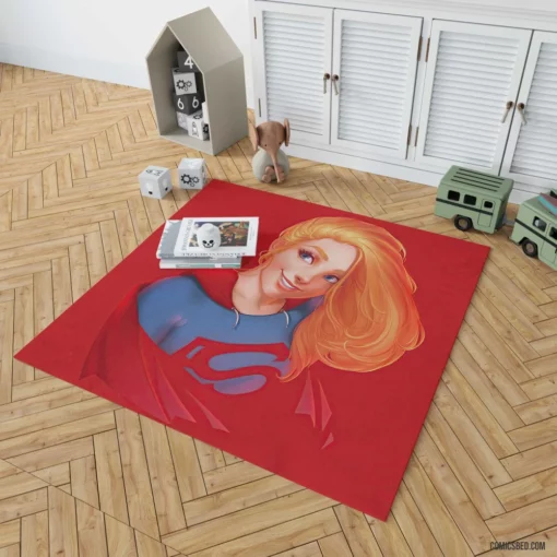 Blonde-Haired Heroine Supergirl DC Chronicles Comic Rug 1