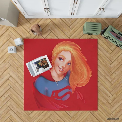 Blonde-Haired Heroine Supergirl DC Chronicles Comic Rug