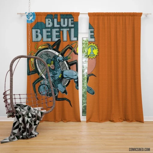 Blue Beetle DC Scarab Hero Comic Curtain