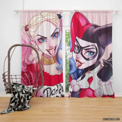 Blue-Eyed Jester DC Harley Quinn Chronicles Comic Curtain