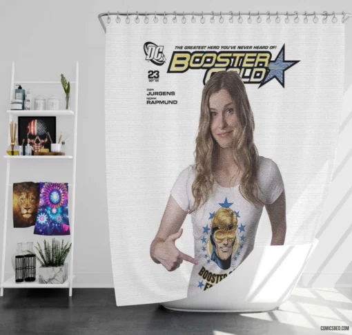 Booster Gold Temporal Crusader Comic Shower Curtain