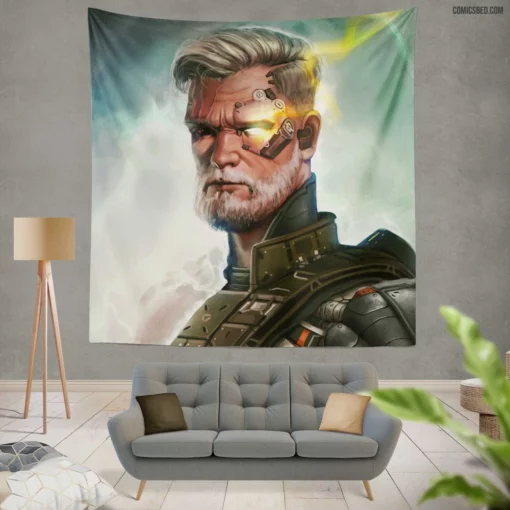 Cable Marvel Comics Telekinetic Hero Wall Tapestry