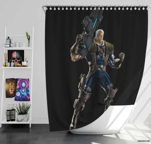 Cable Telekinetic Hero Comic Shower Curtain